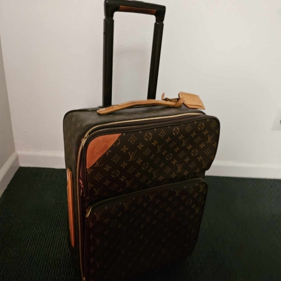 Louis Vuitton LV Monogram Pegase 55 Suitcase Trolley Case Luggage Travel Brown - Picture 3 of 8